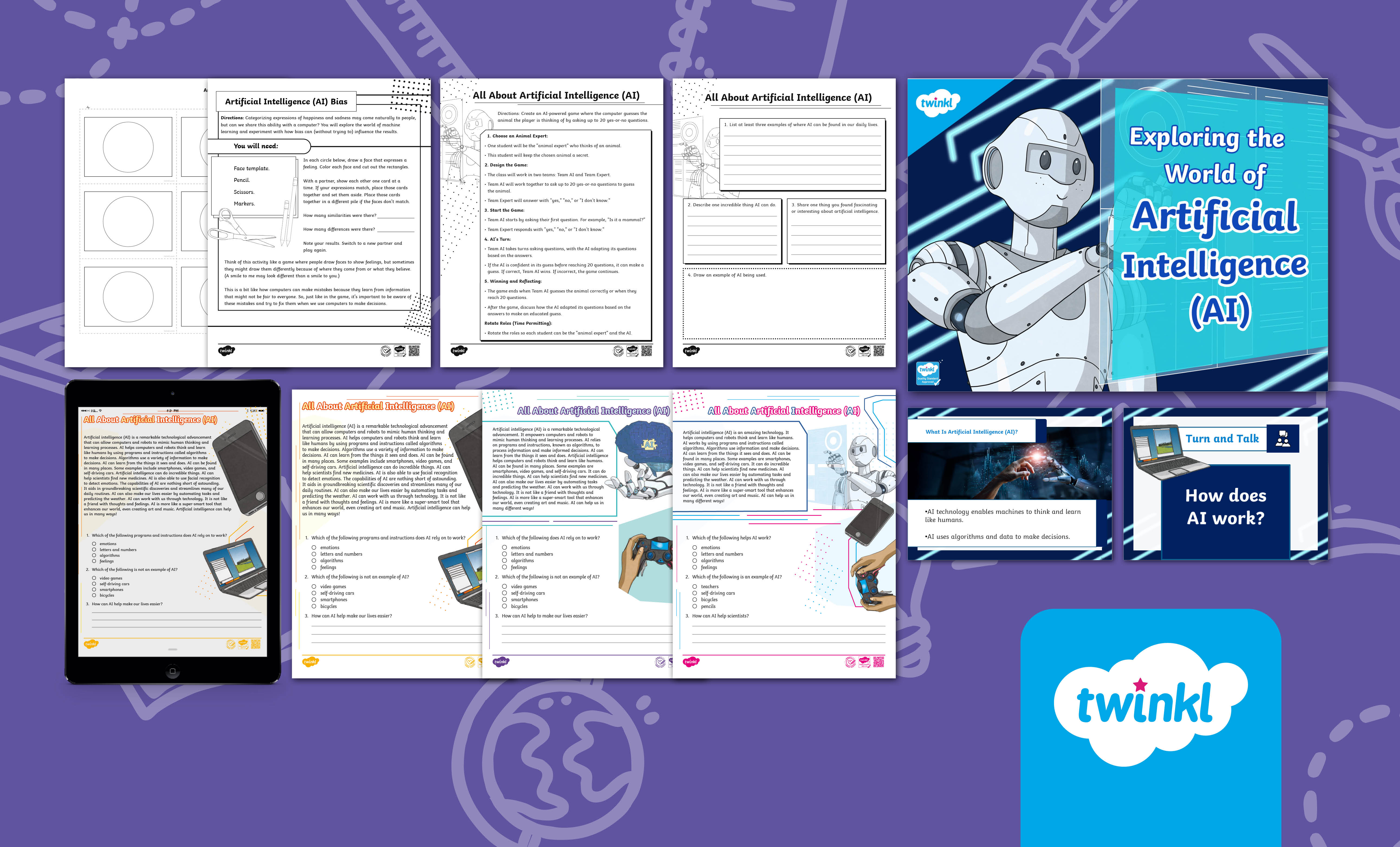 All About Artificial Intelligence (AI) Lesson Pack for 3rd-5th Grade