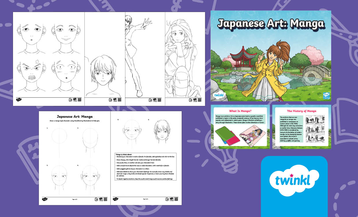 Japanese Art: Manga Lesson for 3rd-5th Grade