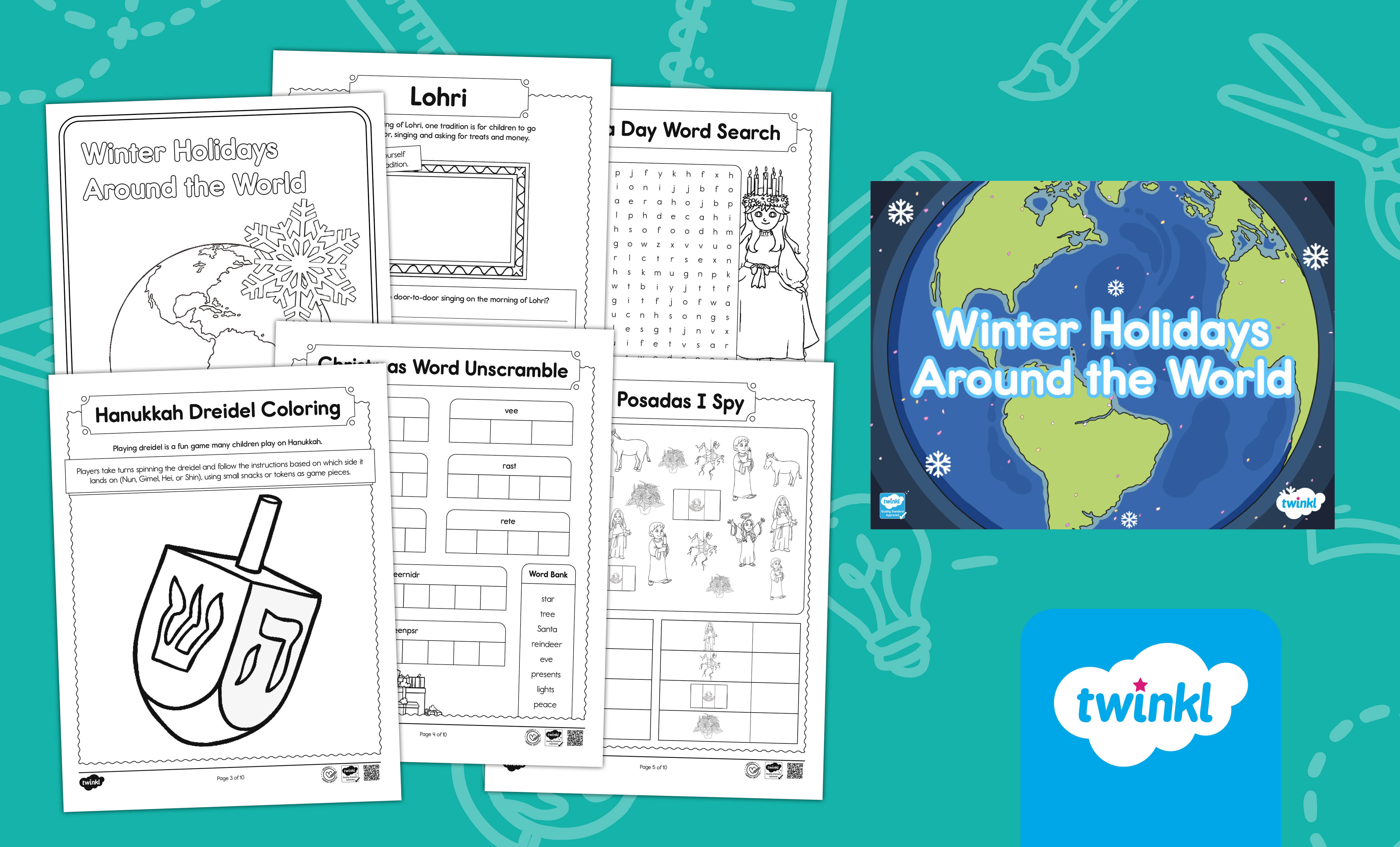 Winter Holidays Around the World for K-2nd Grade