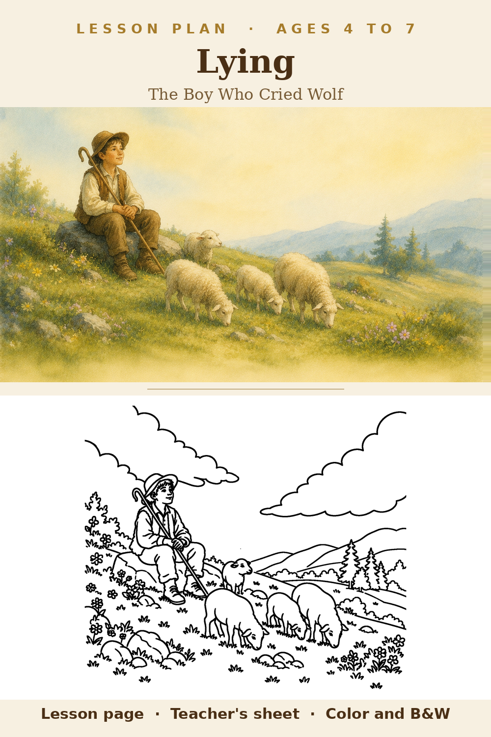 The Boy Who Cried Wolf: A Lesson on Lying and Trust (Ages 4 to 7)